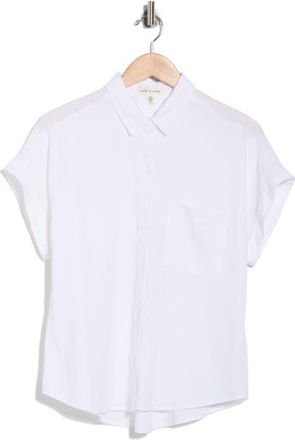 Cloth & Stone Short Sleeve Button-Up Shirt in White at Nordstrom, Size X-Large