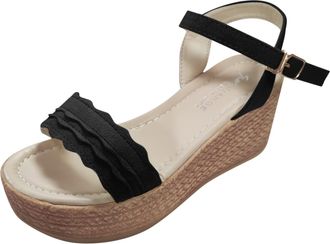 Generic Cocila Ladies Walking Sandals Women Block Heel Shiny Shoes Open Toe Prom Black, 6 Gold Heels Size 5 Womens Platform Wide Fit 7 Slingback Indian Rubber