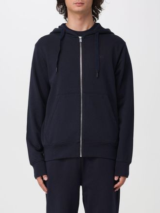 HUGO BOSS Felpa da uomo in cotone con zip e cappuccio con coulisse