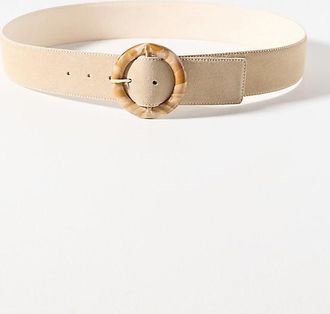 Anthropologie Alta Moda Suede Resin Belt
