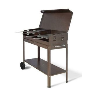 No Brand No Brand - Barbecue artigianale tipo pesante 100x40cm polifemo - peso 32kg - con coperchio Artigianferro made in Italy