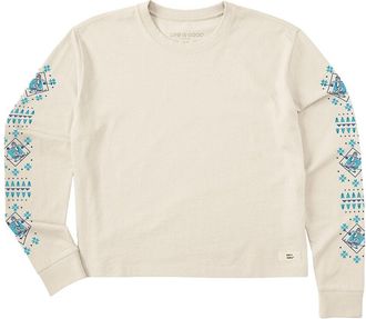 Life is good Long Sleeve Boxy T-Shirt