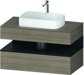 Duravit Duravit - Qatego Consola Mueble Bajo Lavabo, 1 Extra&iacute;ble, 1 Caj&oacute;n