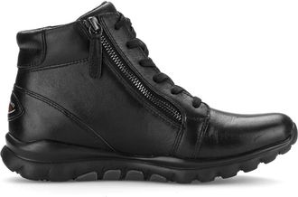 Gabor Rollingsoft Boot - Dames - Veterlaarzen - Zwart - 37 EU - Leer - Schoenen