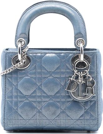 Dior Pre-owned Dior Mini Iridescent Lambskin Cannage Lady Dior DZBL1C314NB8WO47