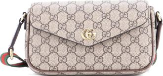 Gucci Ophidia Envelope Flap mini-schoudertas met GG canvas - Bruin