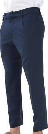 Golden Craft 1957 Blue Wool-Blend Stretch Pants