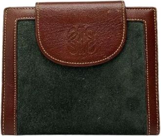 Loewe Pre-owned Wallets, female, Green, Size: ONE SIZE Pre-owned Leather Wallet