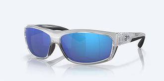 Costa Unisex Saltbreak Polarized Sunglasses In Silver Frame Blue Mirror Glass