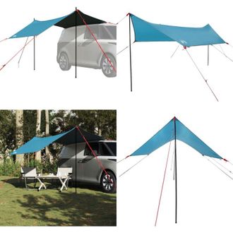 vidaXL Tenda da Campeggio per Auto Blu Impermeabile - Tenda da campeggio - Tenda impermeabile