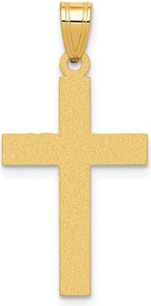 Diamond2Deal 14k Yellow Gold Sandblasted Cross Pendant