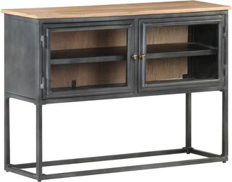vidaXL Sideboard Grey 100x30x70 cm Solid Acacia Wood vidaXL