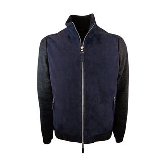 The Jack Leathers Hombre, Chaquetas, Azul, Talla: L