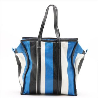 Balenciaga Blue Leather Handbag Shoulder Bag Tote Bag (Pre-Owned)