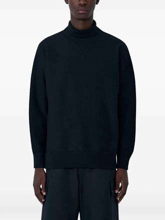 Comme Des Gar&ccedil;ons high-neck ribbed sweater - Zwart