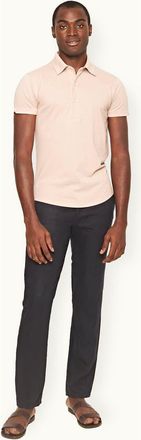 Orlebar Brown Cornell Linen Tailored Fit Washed Linen Trousers in Night Iris Ii at Nordstrom, Size 28