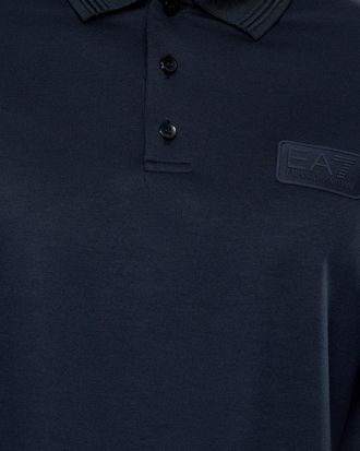 Emporio Armani Mens Polo Shirt Lux Identity Blue Modal T-shirts And Polos
