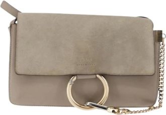 Chlo&eacute; Pre-owned Cross Body Bags, female, Beige, Size: ONE SIZE Pre-owned Faye Shoulder Bag