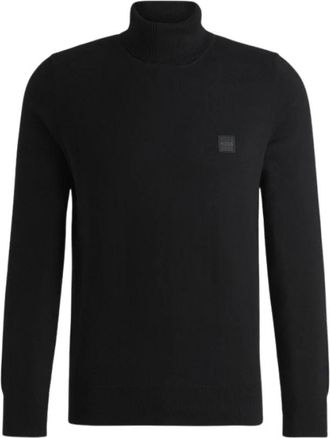 HUGO BOSS Akiro S - Heren - Coltruien - Zwart - XL - Katoen - Truien & Vesten