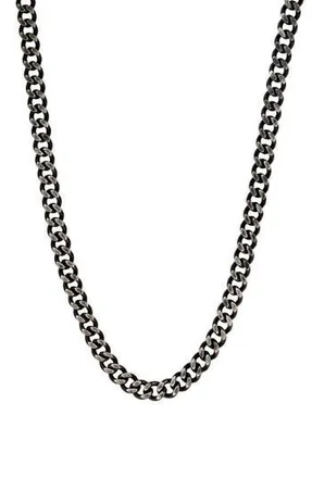 Ed Hardy Mens Curb Chain Necklace in Black at Nordstrom Rack
