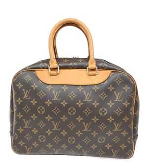 Louis Vuitton Deauville Handbag Monogram Canvas Brown Canvas Handbag (Pre-Owned)