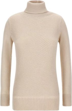 Woolrich Turtleneck Trui met Capuchon - Dames - Coltruien - Beige - S - Wol - Truien & Vesten