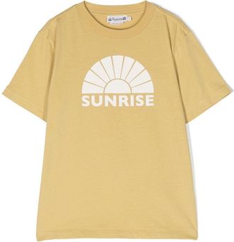 BONPOINT Thibald graphic-print T-shirt - kids - Cotton - 4 - Yellow