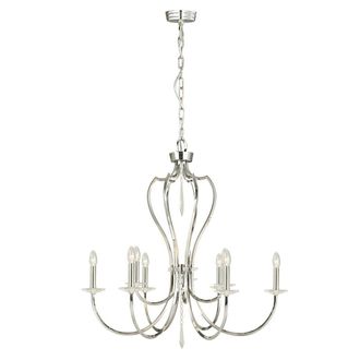 Loops 9Chandelier LIght Highly Polished Nickel LED E14 60W in Metallics