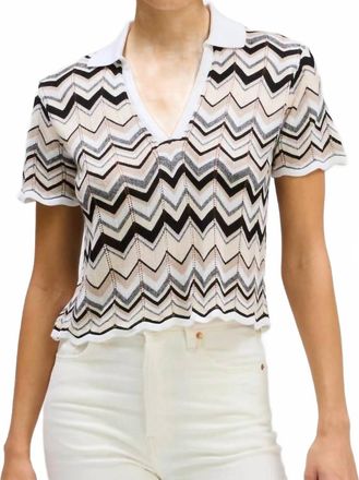 Allison Shay Pullover Top In Neutral Multi