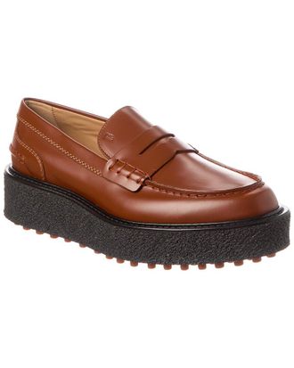 Tod's TodS Leather Platform Loafer