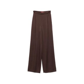 Max Mara Satin-finish Wide-leg Trousers
