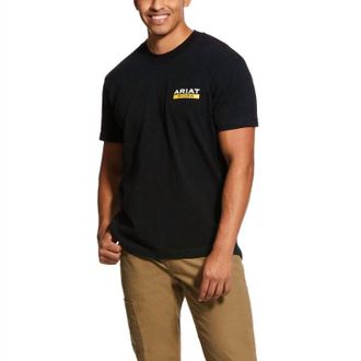 Ariat Rebar Cotton Strong Roughneck Graphic Work Tee In Black