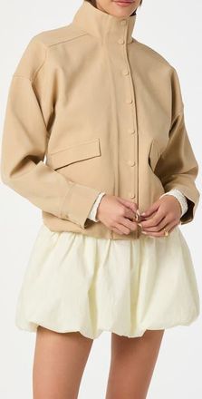 ASTR the Label Funnel Neck Bomber Jacket in Tan at Nordstrom, Size X-Large