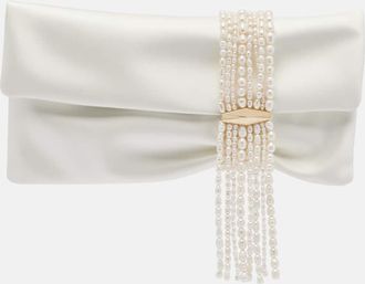 Jimmy Choo London Clutch Zandra in raso con perle