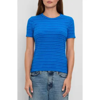 Michael Stars Verity Crewneck T-shirt in Pacific at Nordstrom, Size X-Small