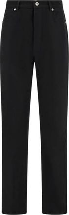 Ferragamo Leather Tab Cotton Moleskin Jeans, Brand Size 50 (US Size 34)