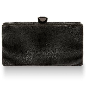 Whiting & Davis Olivia Crystal Top Minaudiere in Black at Nordstrom