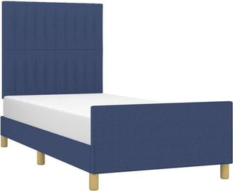 vidaXL Estructura De Cama Sin Colch&oacute;n Tela Azul 100x200 Cm Vidaxl