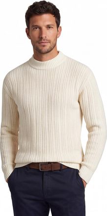 HUGO BOSS Boss Orange Trui Creme gebreid wol effen