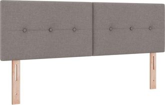 vidaXL vidaXL LED Headboard Button Tufted Taupe 72 cm Fabric