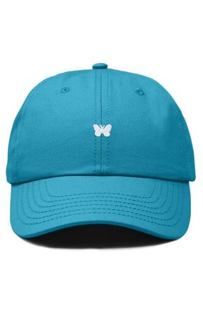 Dalix Lil Butterfly Dad Cap in Teal at Nordstrom