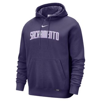 Nike Sacramento Kings City Edition Nike Mens Basketball Club Pull-Over Hoodie in Purple | HQ8877-535