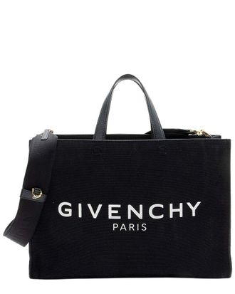 Givenchy Canvas Logo Medium Shopper Tote (Authentic Pre-Loved)