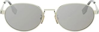Fendi Sky Gold Oval Sunglasses