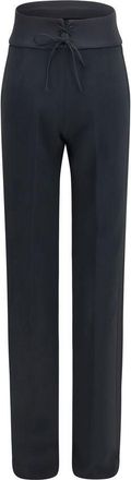 Ermanno Scervino Satin High-Waisted Trousers - Black