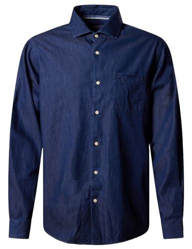 Chemise Homme Vintage Pierre Cardin - Rayures Bleues - Taille XXL (2XL) - Manches Courtes - Occasion Très Bon état