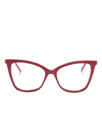 Saint Laurent Eyewear SL 386 glasses - women - Acetate - 53 - Red