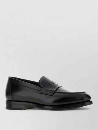 Santoni leather colin loafers