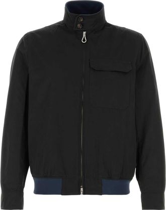Palt&ograve; Navy Blue Cotton Blend Arturo Jacket