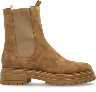 Gianvito Rossi Su&egrave;de jodhpur laarzen - Dames - Chelseaboots - Beige - 41 EU - Su&egrave;de - Schoenen